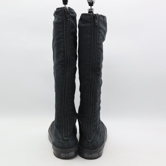 Converse All Star Women's Size 9 Knee High Sneaker Boots Zip Black 105383F - Picture 5 of 8